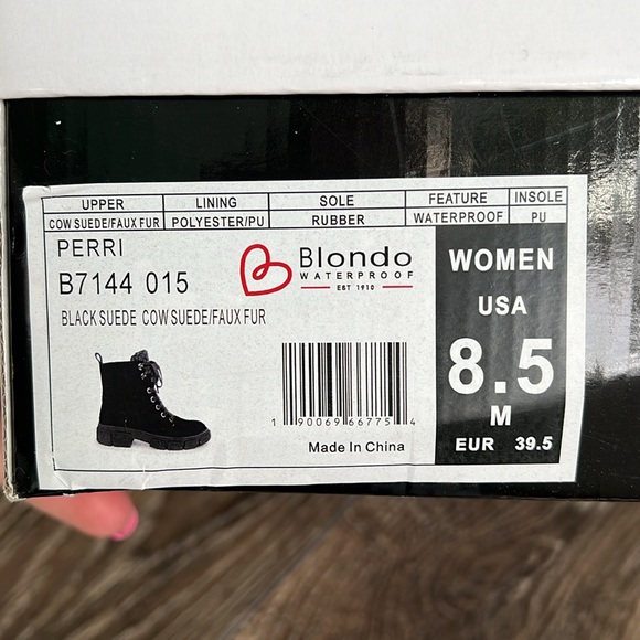 Blondo Black Combat Moto Boots with Rugged Sole - Picture 12 of 14